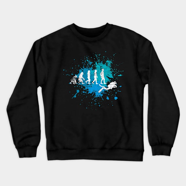 Diver Diving Crewneck Sweatshirt by Teeladen